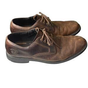 Timberland Men's Brown Concourse Bucks Waterproof Oxford Shoes Size 9.5M Comfort